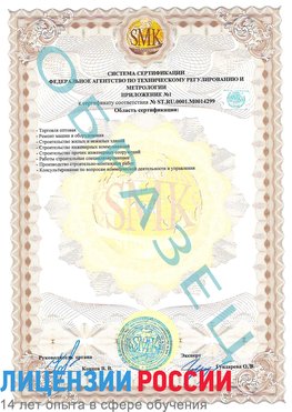 Образец сертификата соответствия (приложение) Туапсе Сертификат ISO 14001